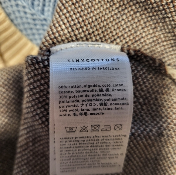 Tiny Cottons Tiny Poodles Cotton Blend Sweater 8Y - Picture 5 of 5